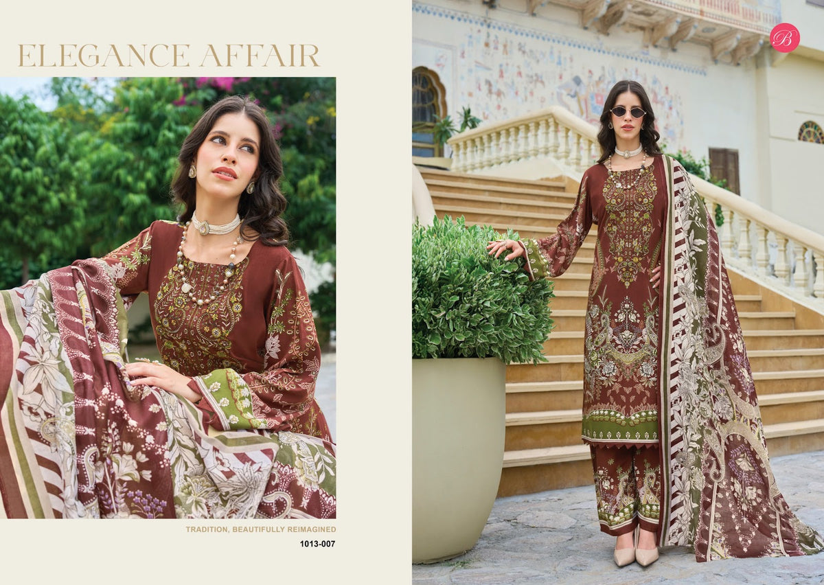 Dilshad Vol 7 Belliza Designer Studio Viscose Rayon Karachi Salwar Suits Supplier Ahmedabad