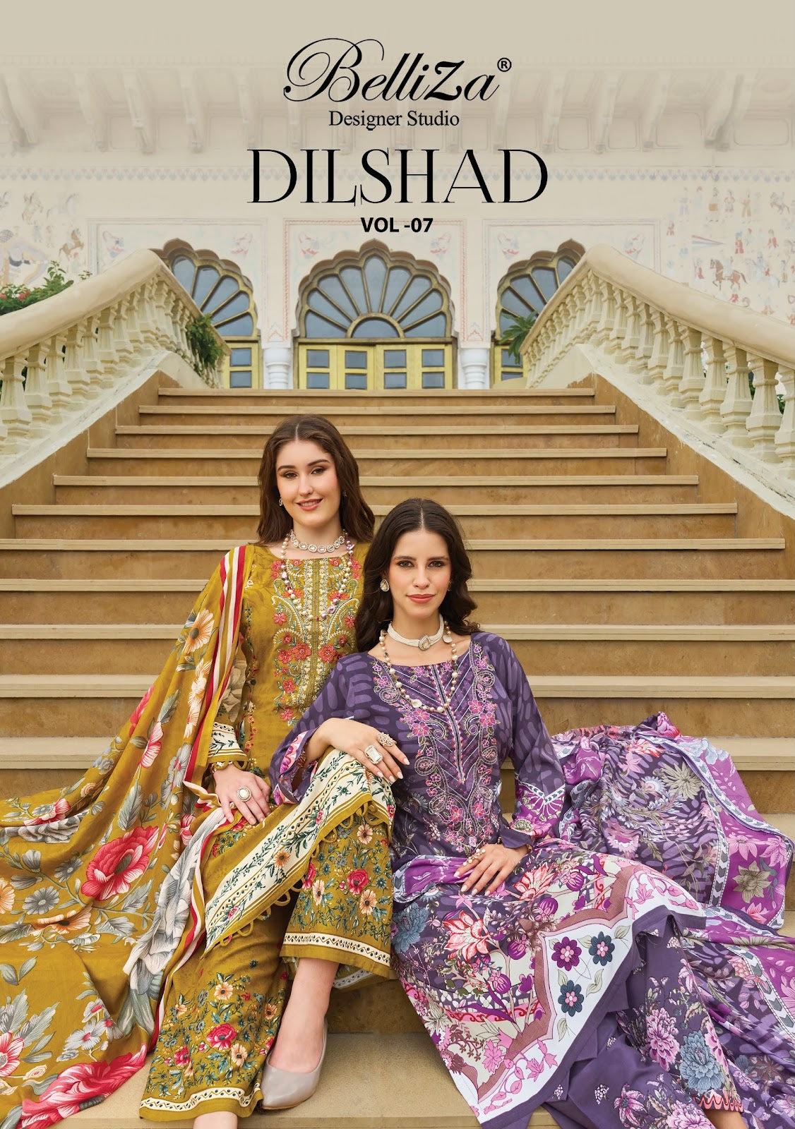 Dilshad Vol 7 Belliza Designer Studio Viscose Rayon Karachi Salwar Suits Supplier Ahmedabad