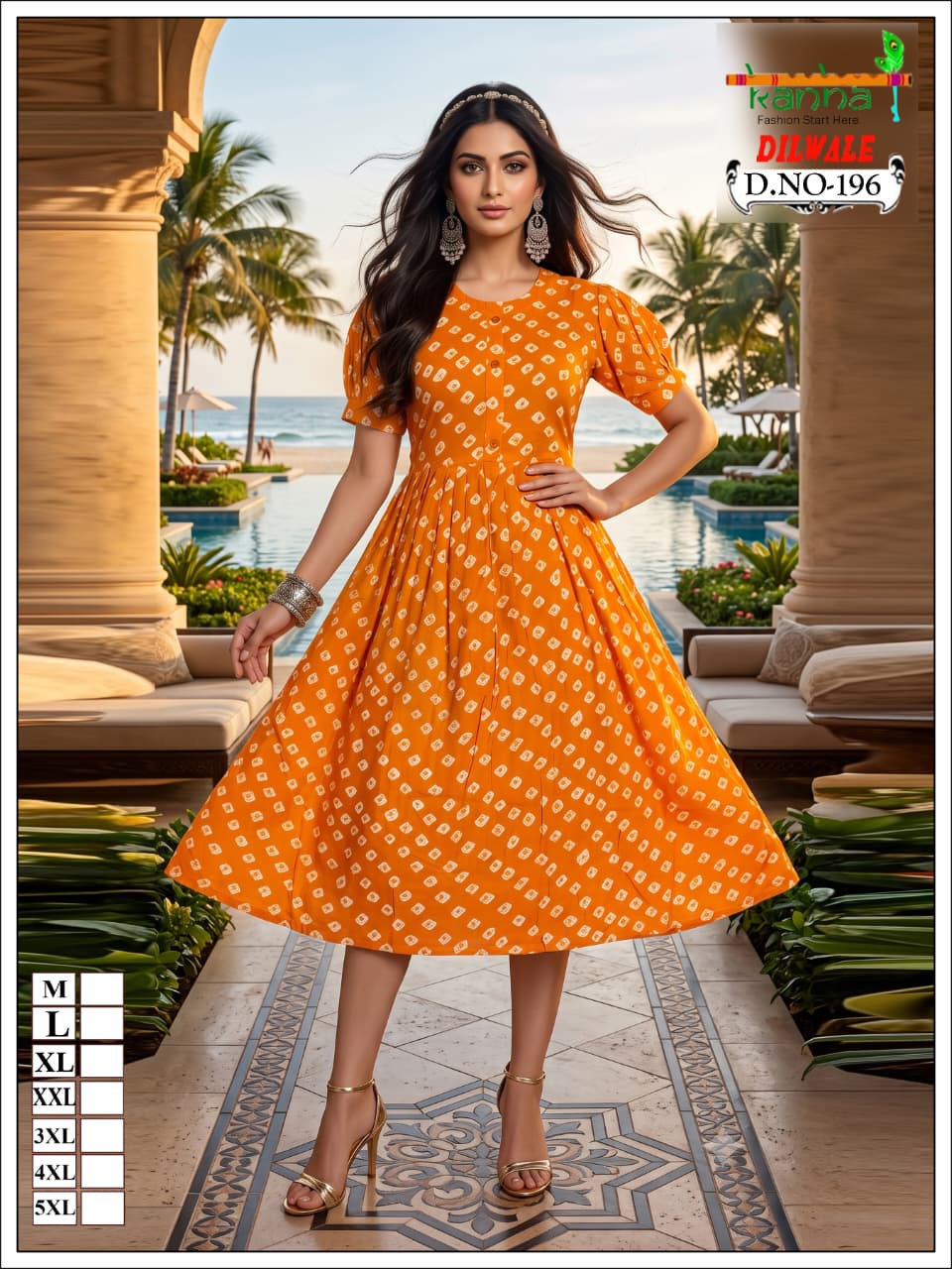 Dilwale Kanha Liva Reyon Anarkali Kurtis Exporter India