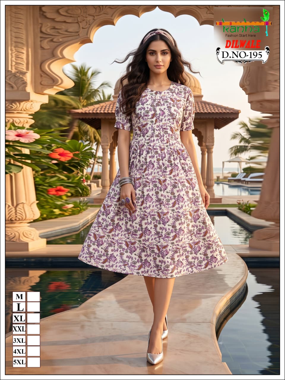 Dilwale Kanha Liva Reyon Anarkali Kurtis Exporter India
