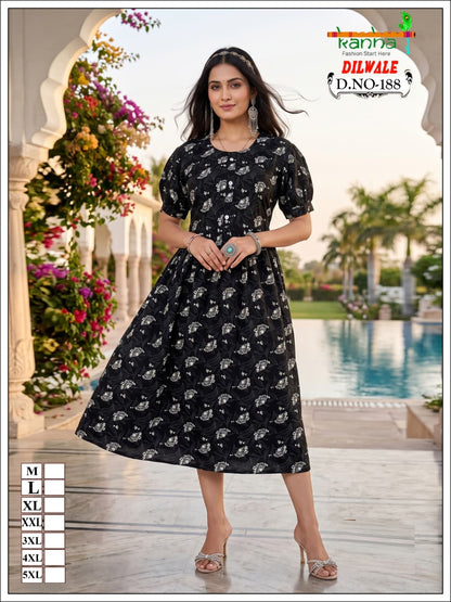 Dilwale Kanha Liva Reyon Anarkali Kurtis Exporter India