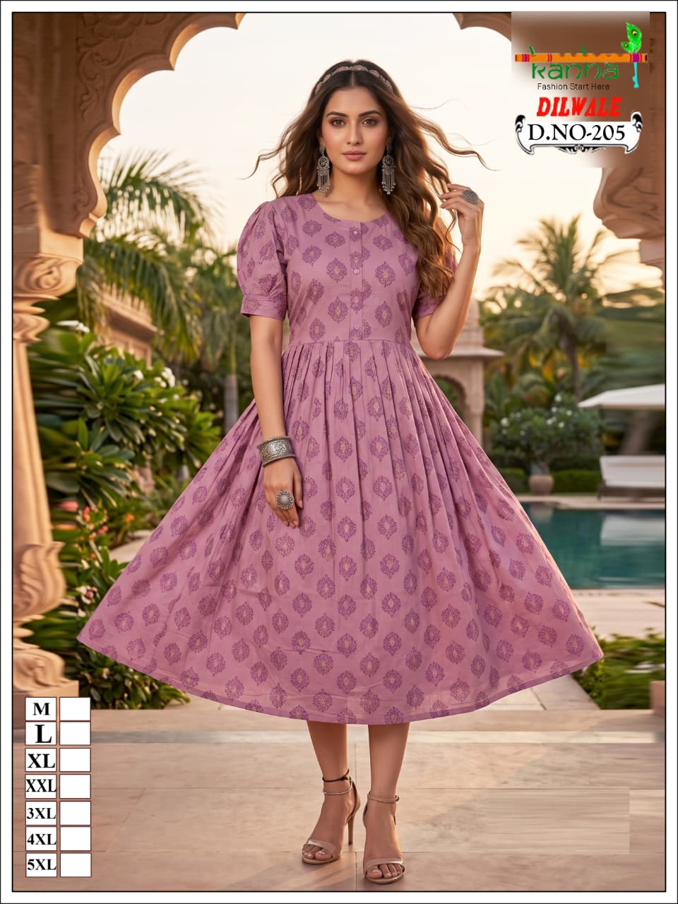 Dilwale Kanha Liva Reyon Anarkali Kurtis Exporter India