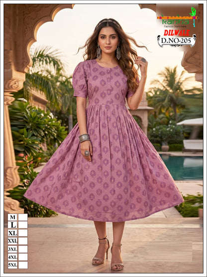 Dilwale Kanha Liva Reyon Anarkali Kurtis Exporter India