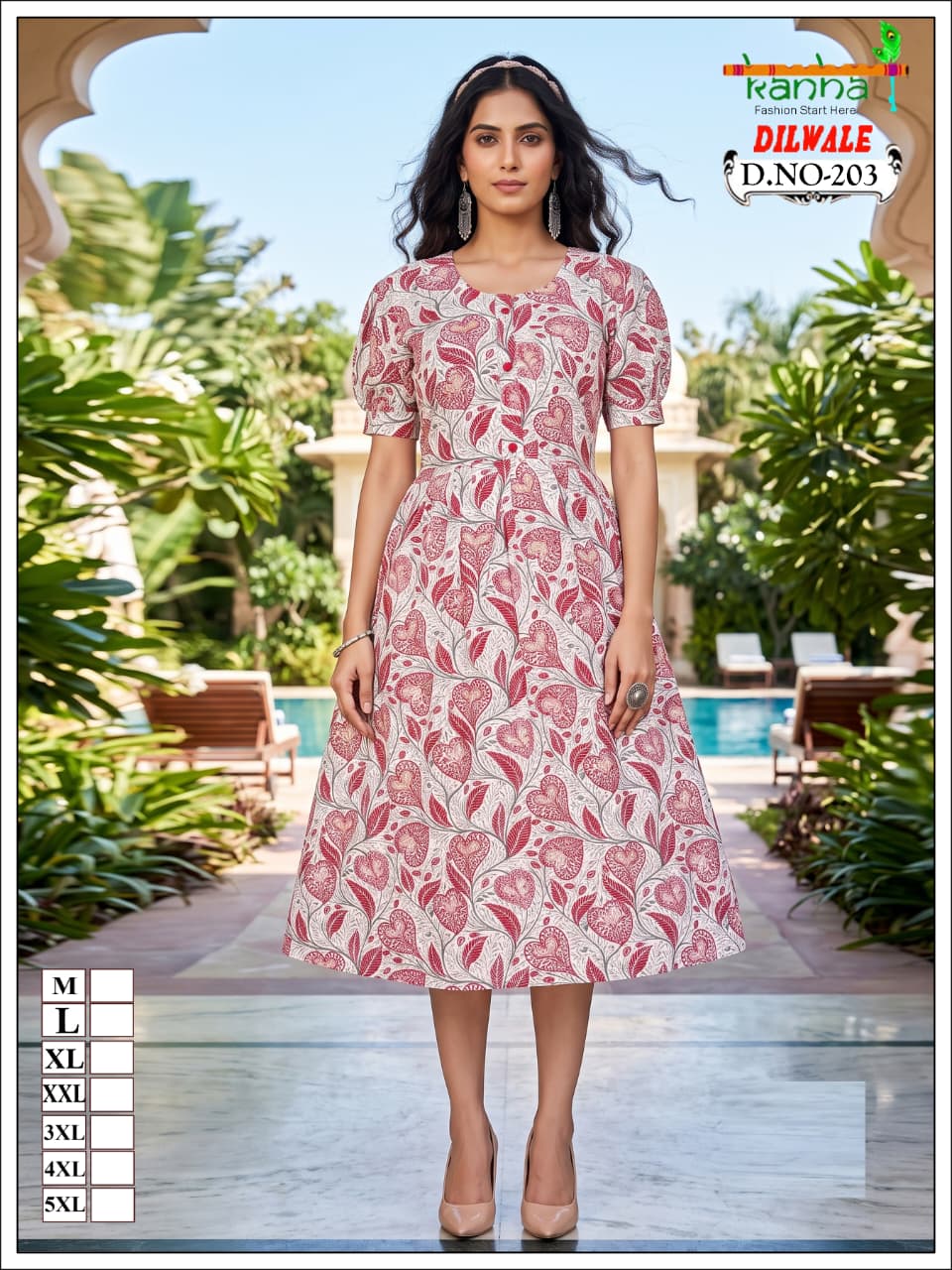 Dilwale Kanha Liva Reyon Anarkali Kurtis Exporter India