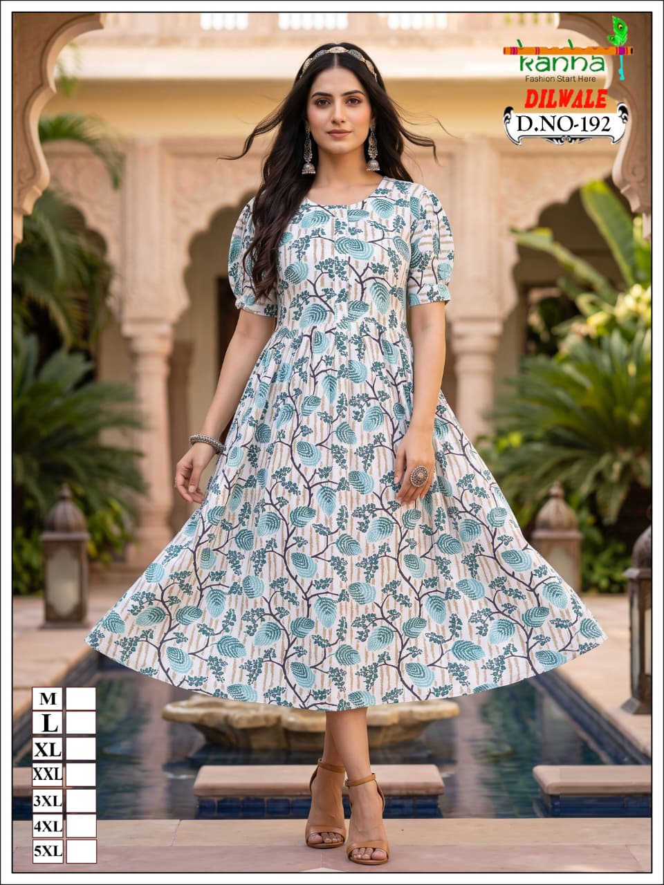 Dilwale Kanha Liva Reyon Anarkali Kurtis Exporter India