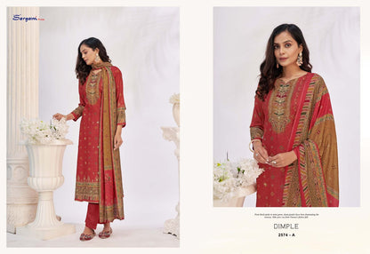 Dimple Sargam Prints Muslin Pant Style Suits Manufacturer Gujarat