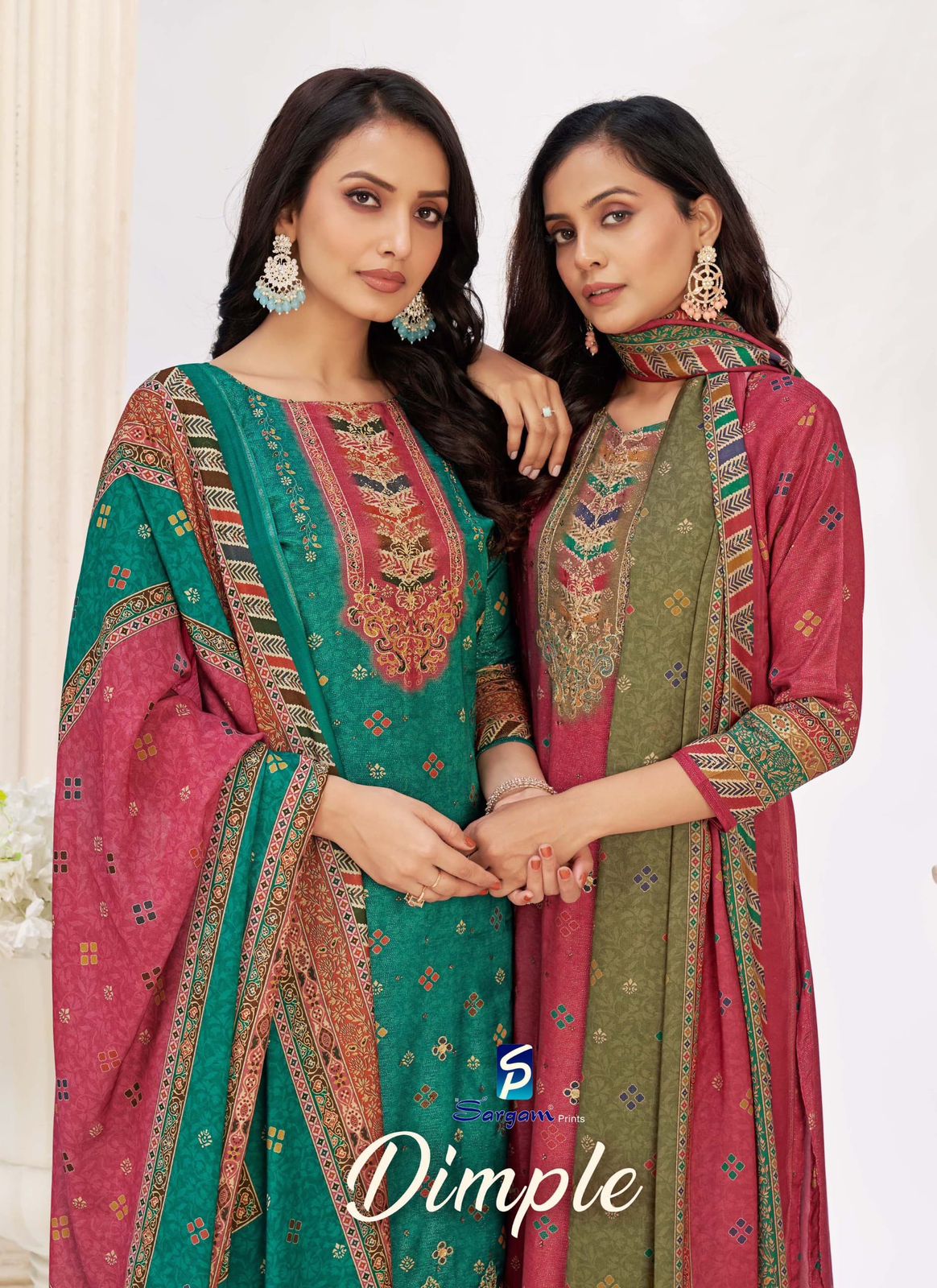 Dimple Sargam Prints Muslin Pant Style Suits Manufacturer Gujarat