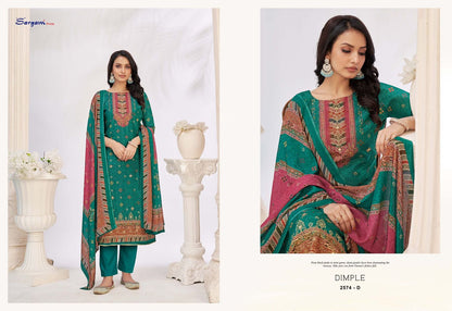 Dimple Sargam Prints Muslin Pant Style Suits Manufacturer Gujarat