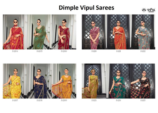 Dimple Vipul Georgette Sarees Wholesaler India