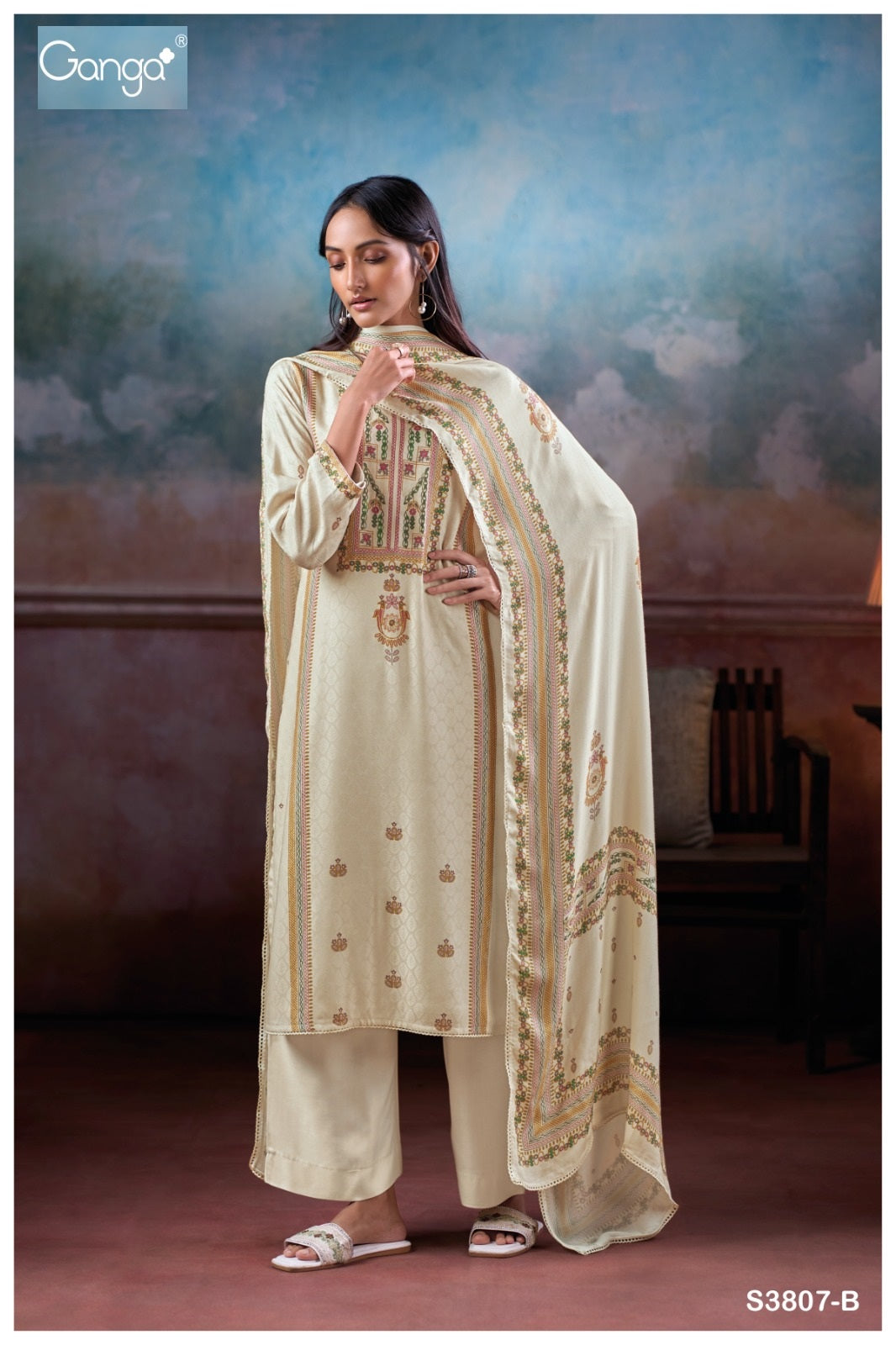 Dionika 3807 Ganga Pashmina Suits Wholesale Price