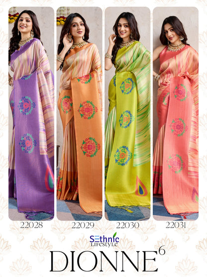 Dionne Vol 6 22028 -22031 Sethnic Banarasi Silk Sarees Wholesaler Gujarat