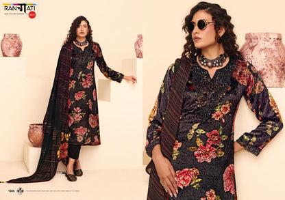 Dior Rangati Prints Velvet Suits Wholesaler Gujarat