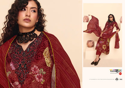 Dior Rangati Prints Velvet Suits Wholesaler Gujarat