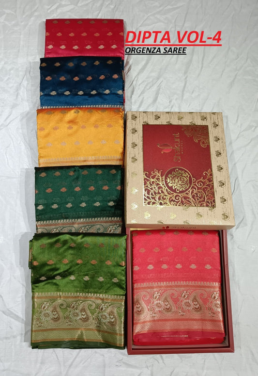 Dipta Series Shakunt Organza Sarees Manufacturer