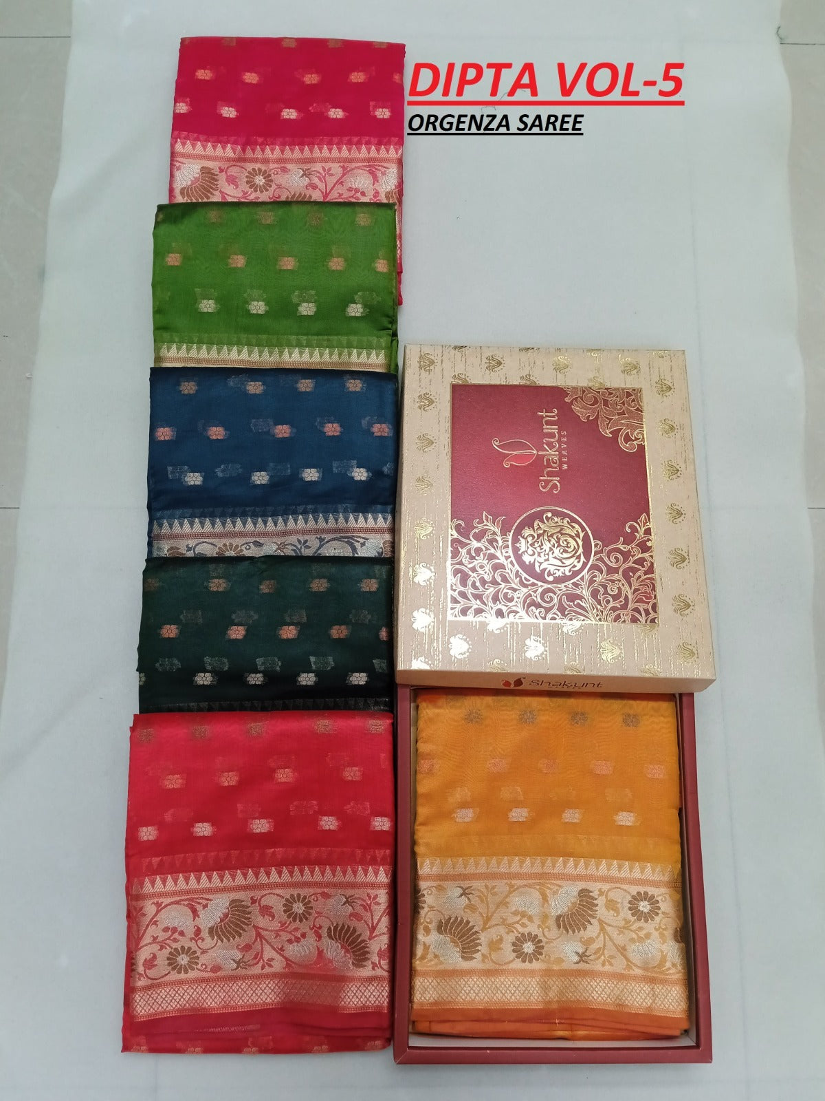 Dipta Series Shakunt Organza Sarees Manufacturer