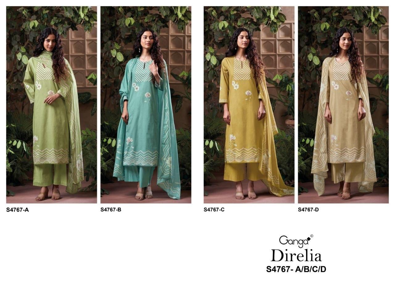 Direlia S4767 Ganga Cotton Pant Style Suits Manufacturer