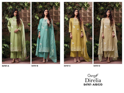 Direlia S4767 Ganga Cotton Pant Style Suits Manufacturer