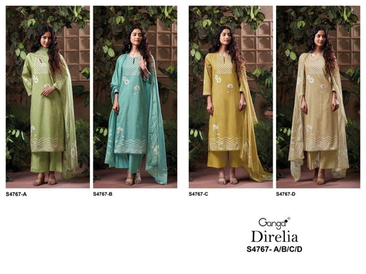 Direlia S4767 Ganga Cotton Pant Style Suits Manufacturer