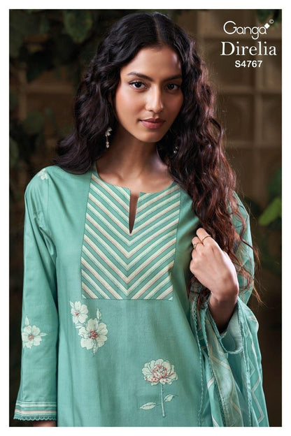 Direlia S4767 Ganga Cotton Pant Style Suits Manufacturer
