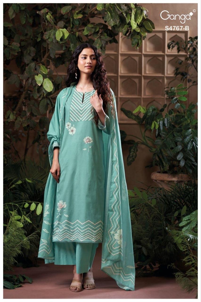 Direlia S4767 Ganga Cotton Pant Style Suits Manufacturer