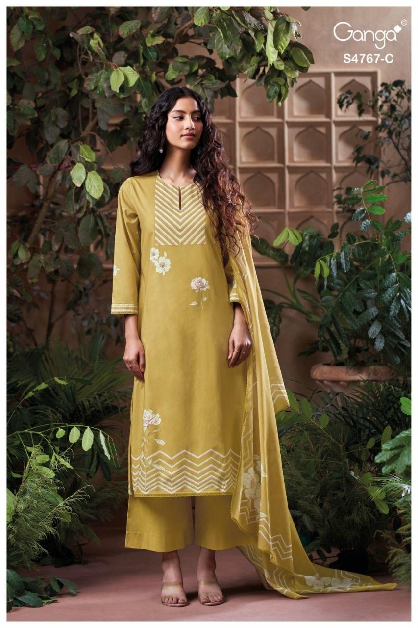 Direlia S4767 Ganga Cotton Pant Style Suits Manufacturer