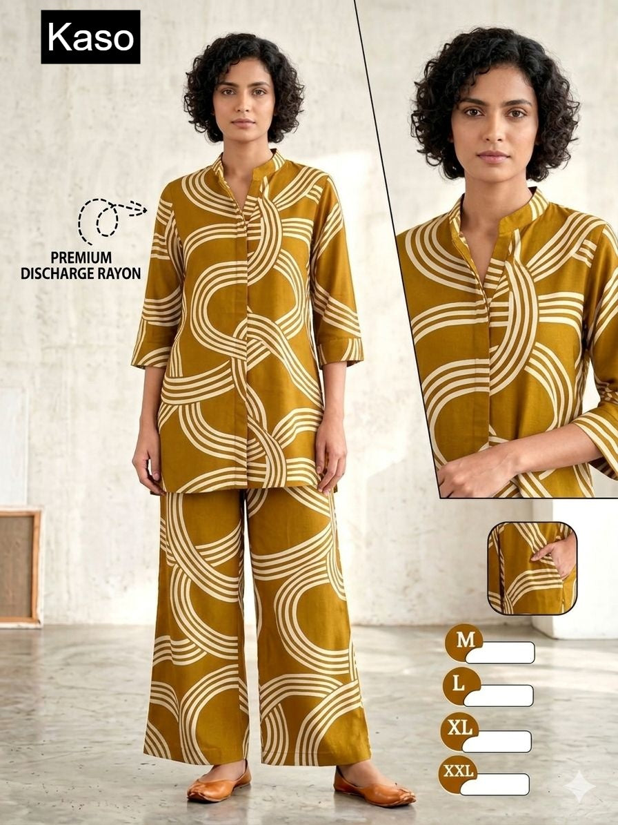 Discharge 030726 Kaso Rayon Co Ord Set Supplier Gujarat