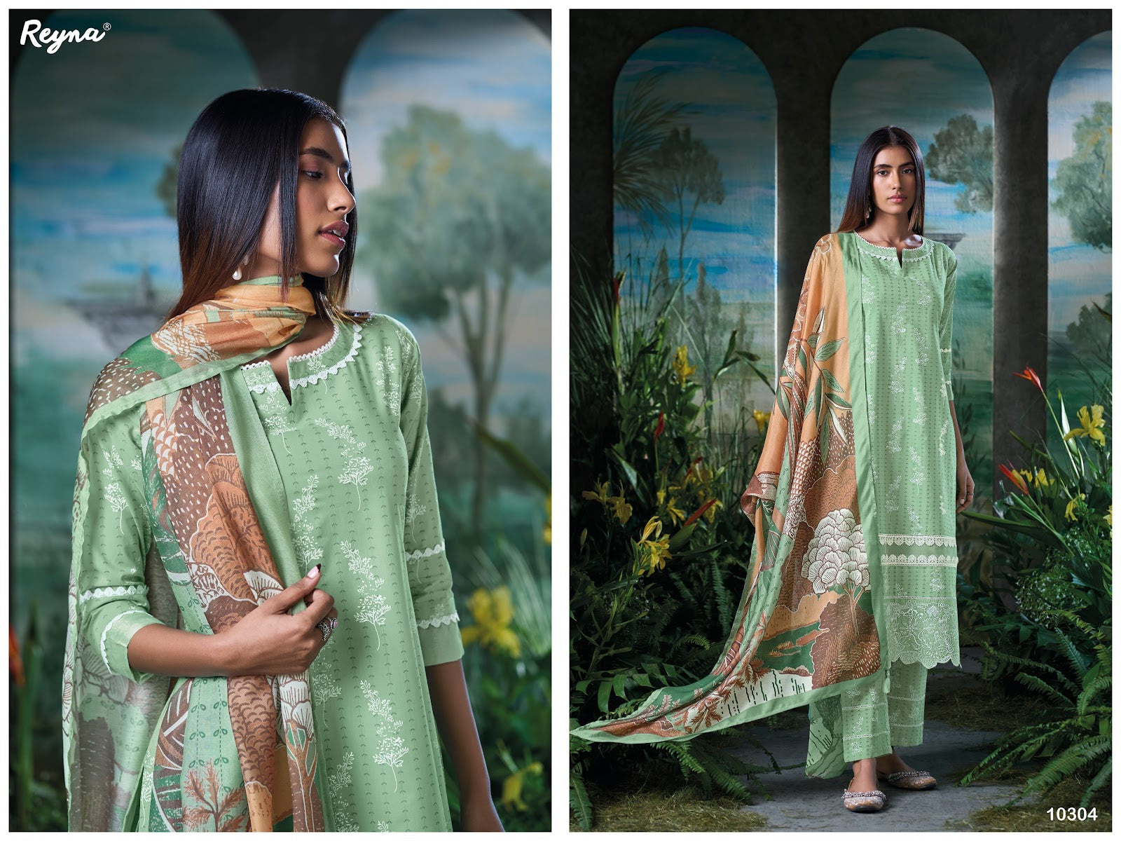 Disha Reyna Cotton Pant Style Suits Supplier Gujarat