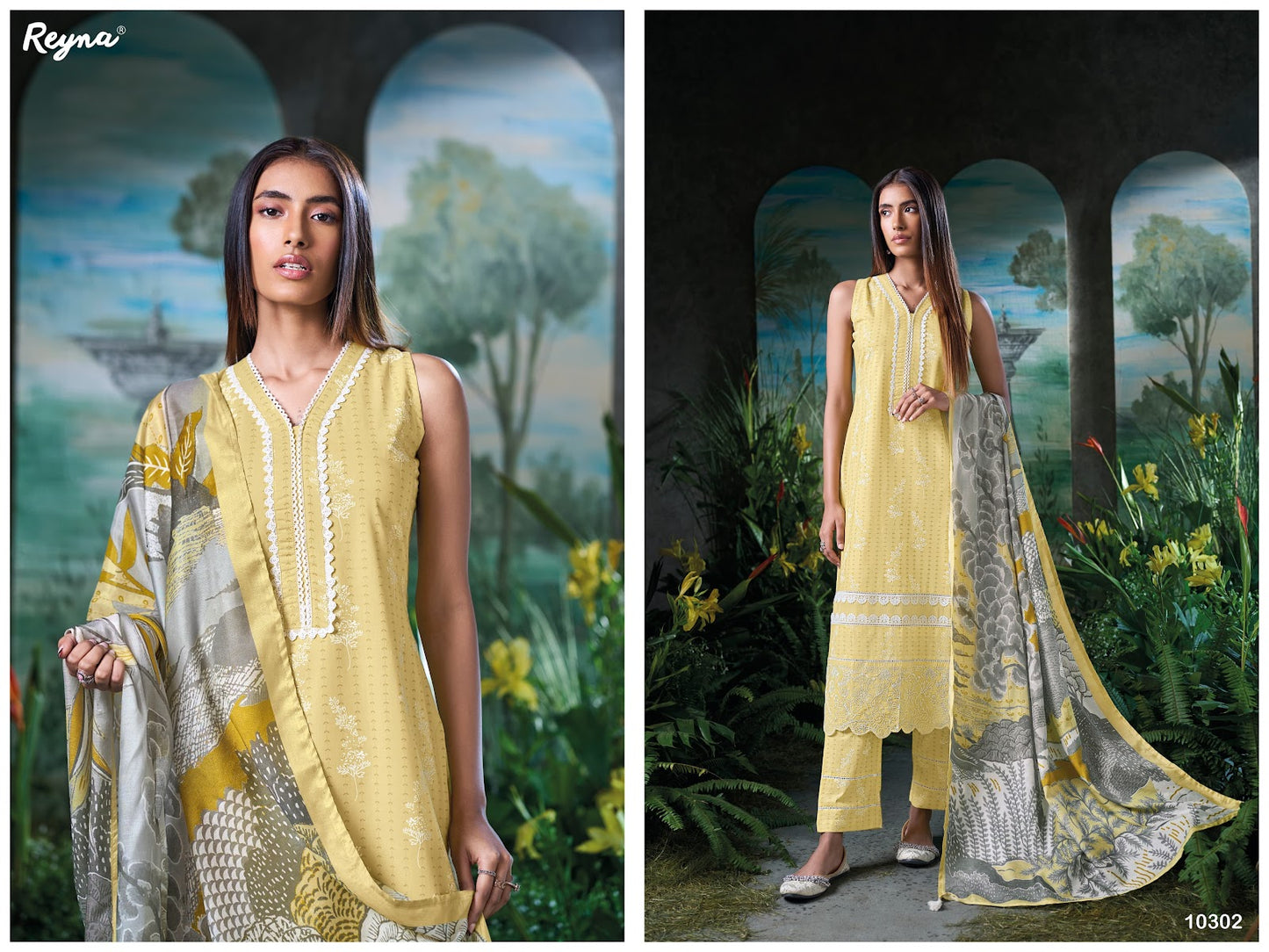 Disha Reyna Cotton Pant Style Suits Supplier Gujarat