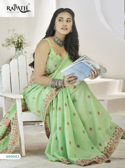 Disha Silk 660001-660006 Rajpath Linen Sarees Wholesale Price