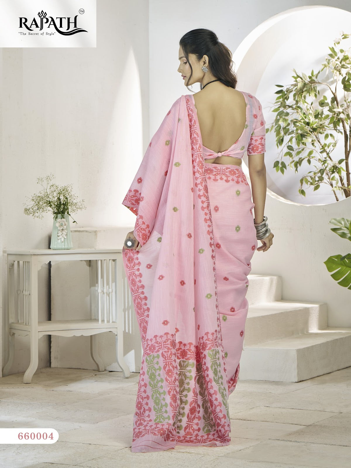 Disha Silk 660001-660006 Rajpath Linen Sarees Wholesale Price