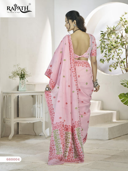 Disha Silk 660001-660006 Rajpath Linen Sarees Wholesale Price