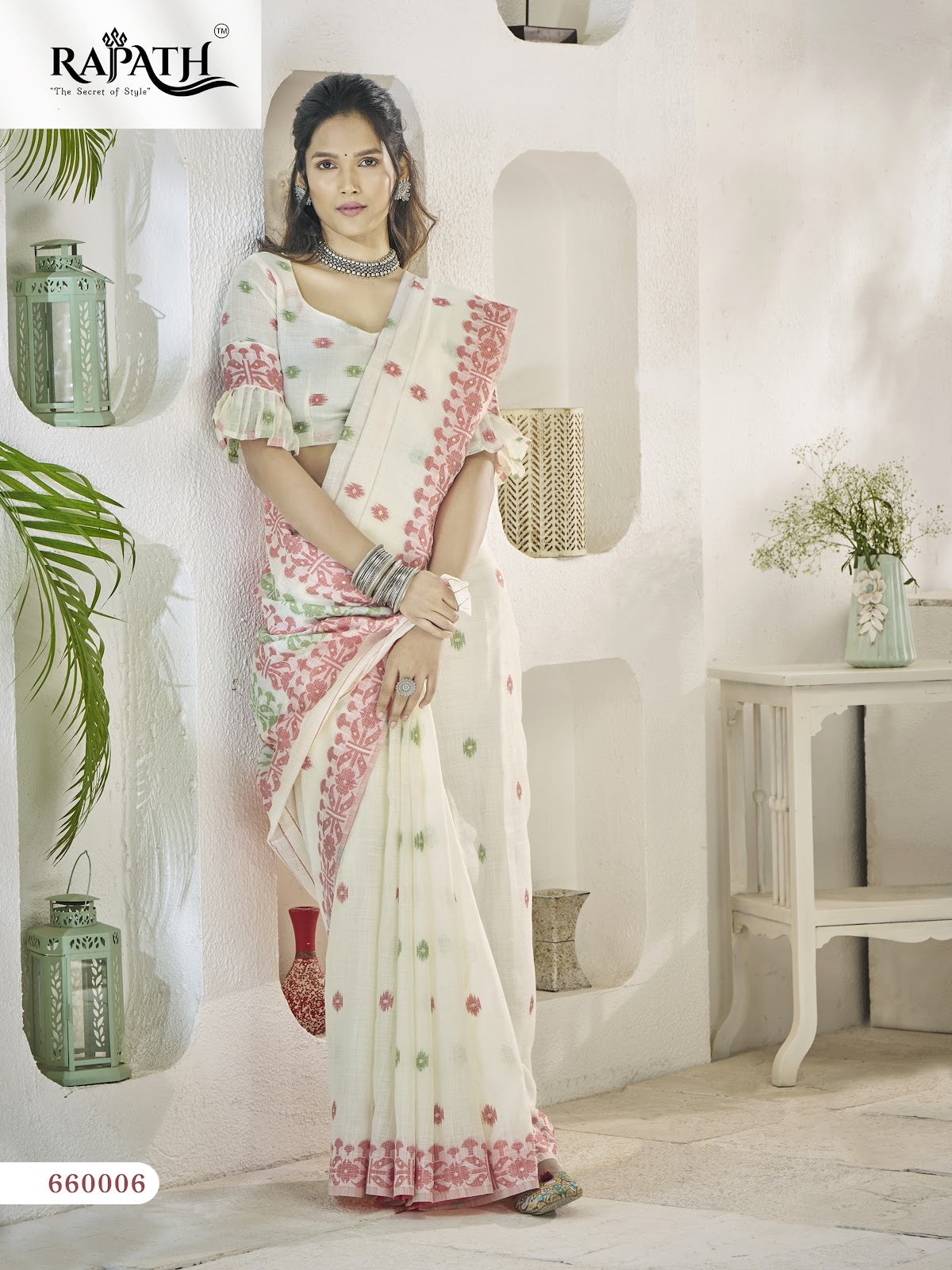 Disha Silk 660001-660006 Rajpath Linen Sarees Wholesale Price