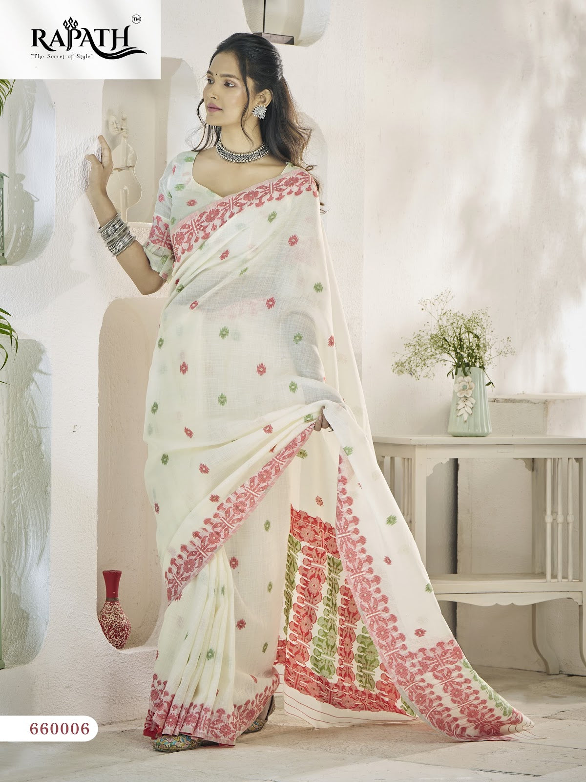 Disha Silk 660001-660006 Rajpath Linen Sarees Wholesale Price