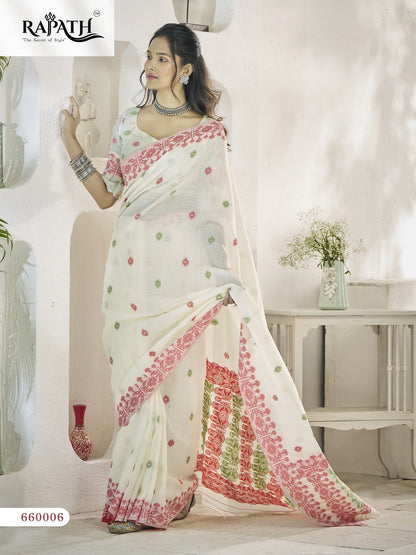 Disha Silk 660001-660006 Rajpath Linen Sarees Wholesale Price