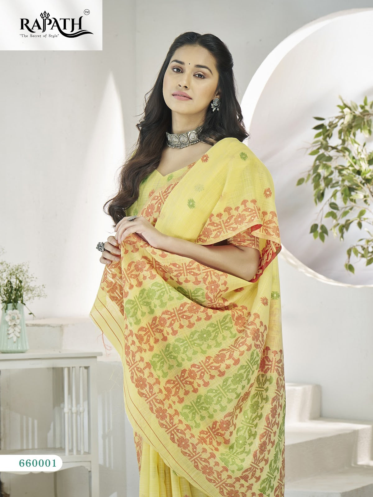 Disha Silk 660001-660006 Rajpath Linen Sarees Wholesale Price
