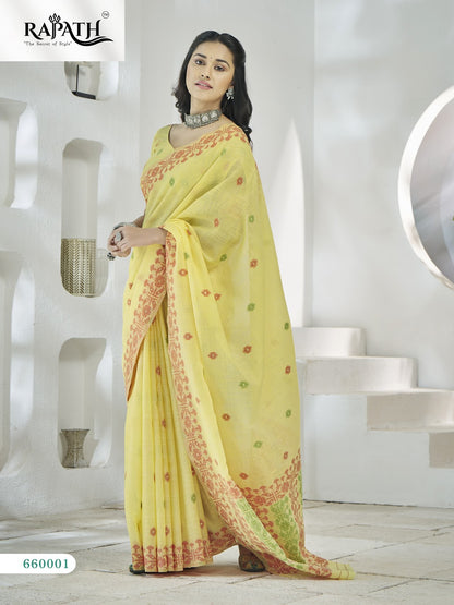 Disha Silk 660001-660006 Rajpath Linen Sarees Wholesale Price