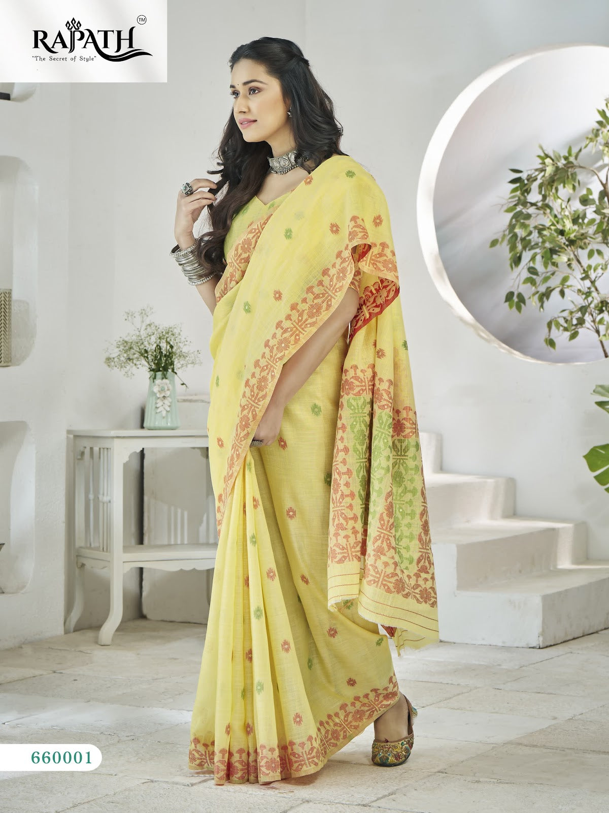 Disha Silk 660001-660006 Rajpath Linen Sarees Wholesale Price