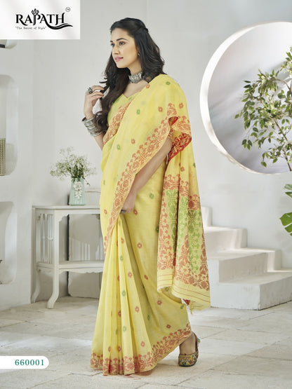 Disha Silk 660001-660006 Rajpath Linen Sarees Wholesale Price