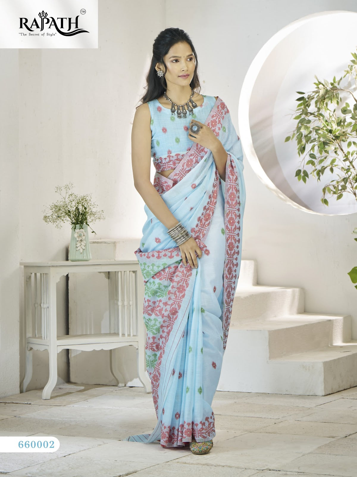 Disha Silk 660001-660006 Rajpath Linen Sarees Wholesale Price