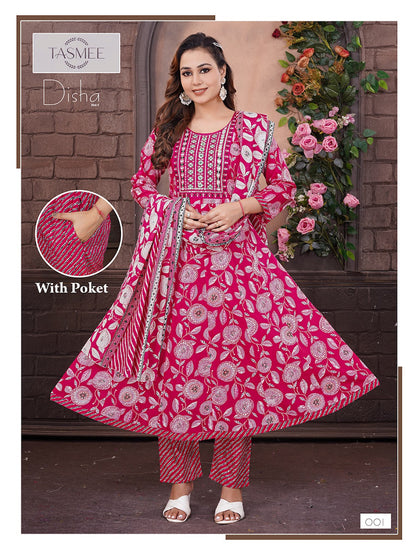 Disha Vol 1 Tasmee Cotton Readymade Anarkali Suits Supplier Gujarat