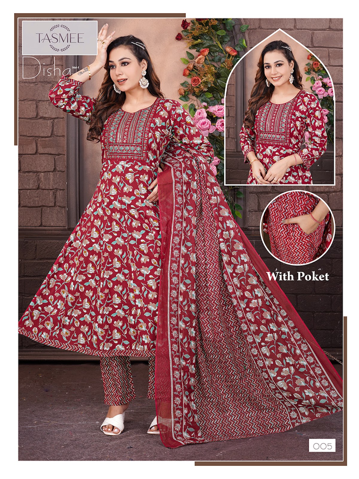 Disha Vol 1 Tasmee Cotton Readymade Anarkali Suits Supplier Gujarat