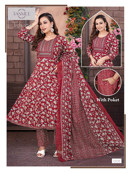 Disha Vol 1 Tasmee Cotton Readymade Anarkali Suits Supplier Gujarat