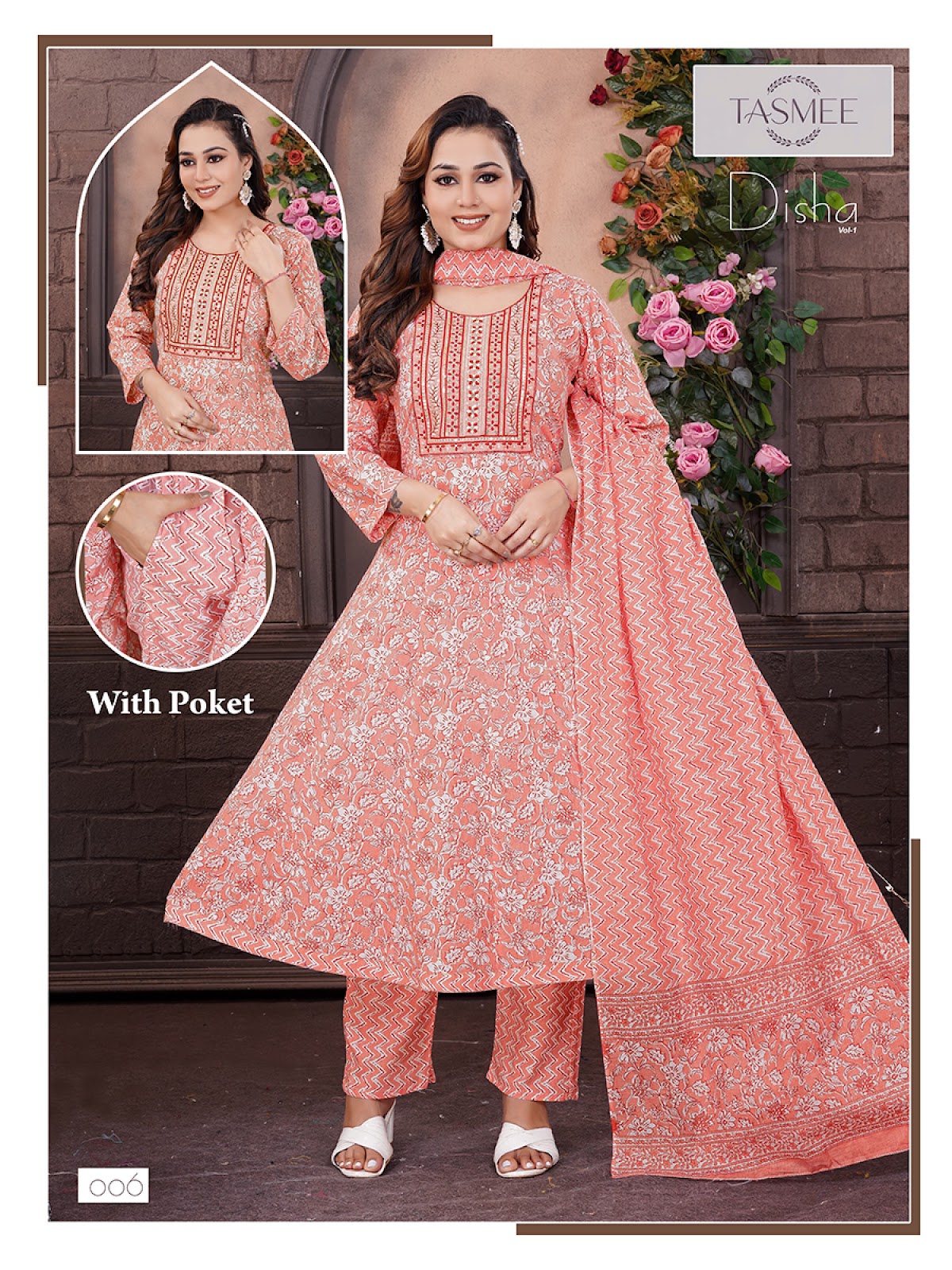 Disha Vol 1 Tasmee Cotton Readymade Anarkali Suits Supplier Gujarat