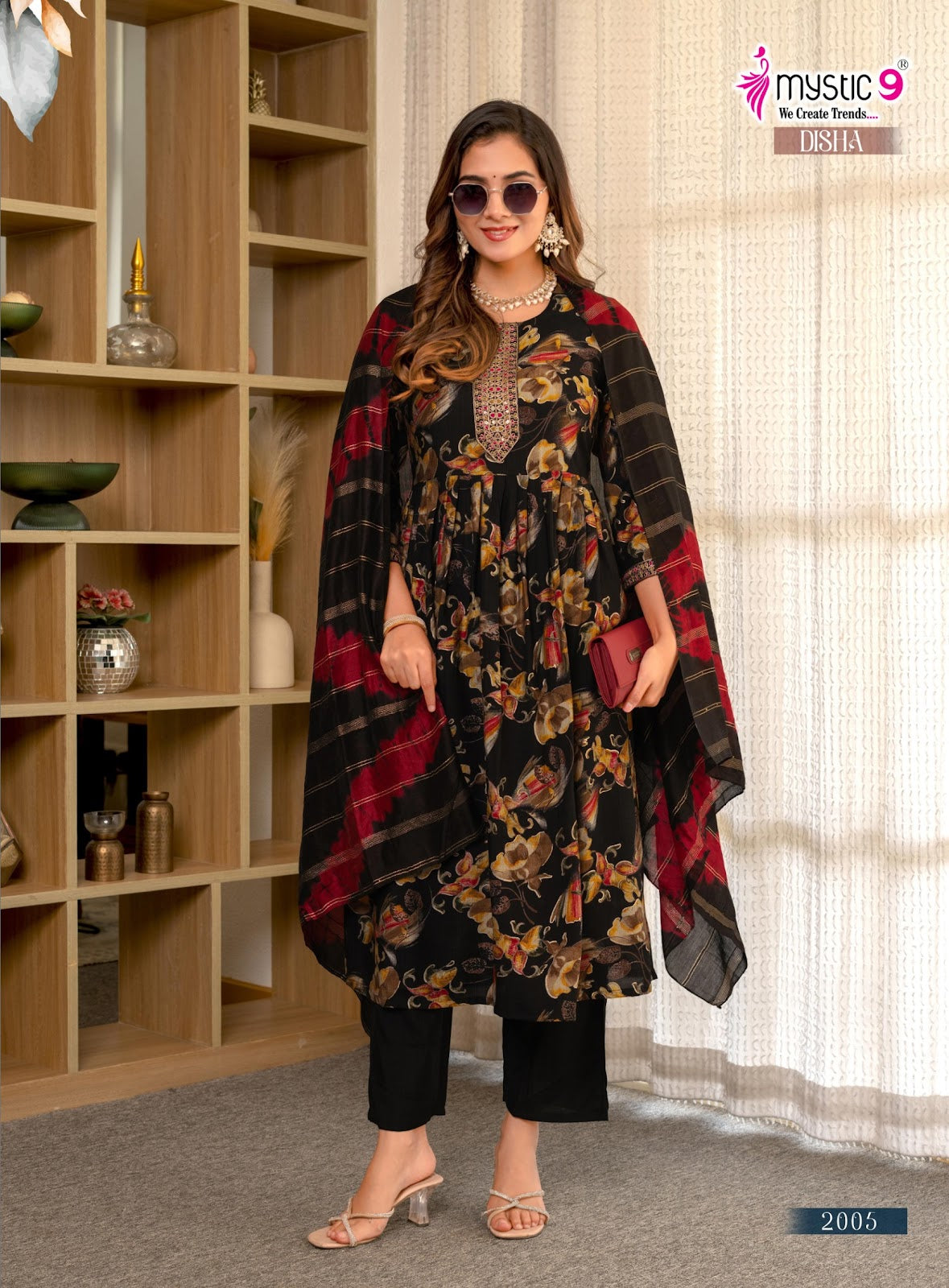 Disha Vol 2 Mystic 9 Vertican Readymade Anarkali Suits Exporter