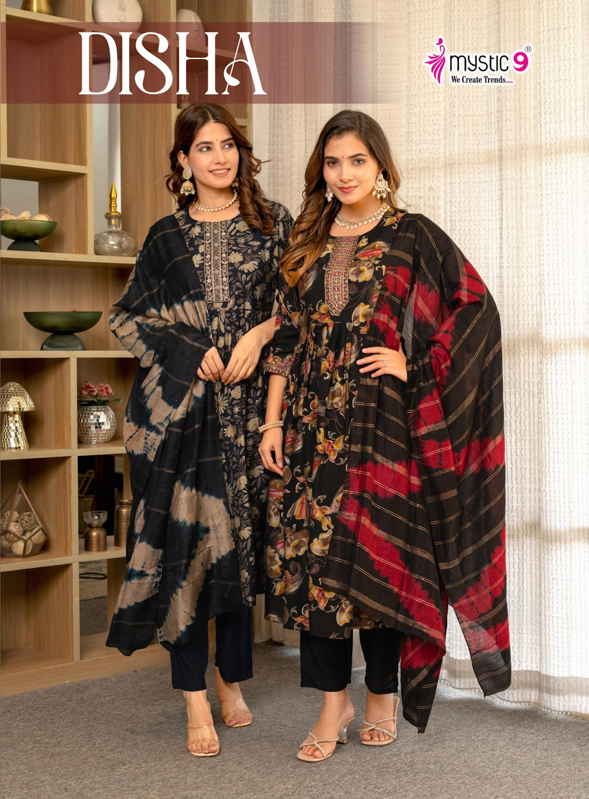 Disha Vol 2 Mystic 9 Vertican Readymade Anarkali Suits Exporter