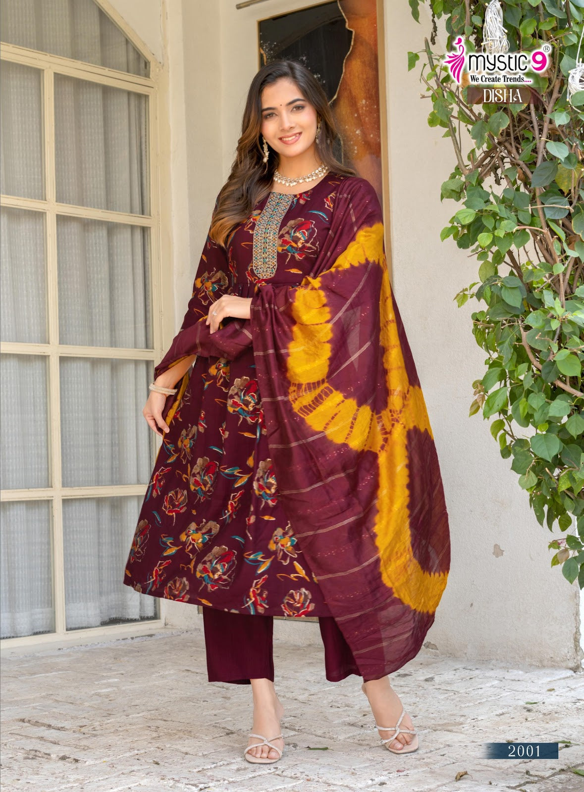 Disha Vol 2 Mystic 9 Vertican Readymade Anarkali Suits Exporter