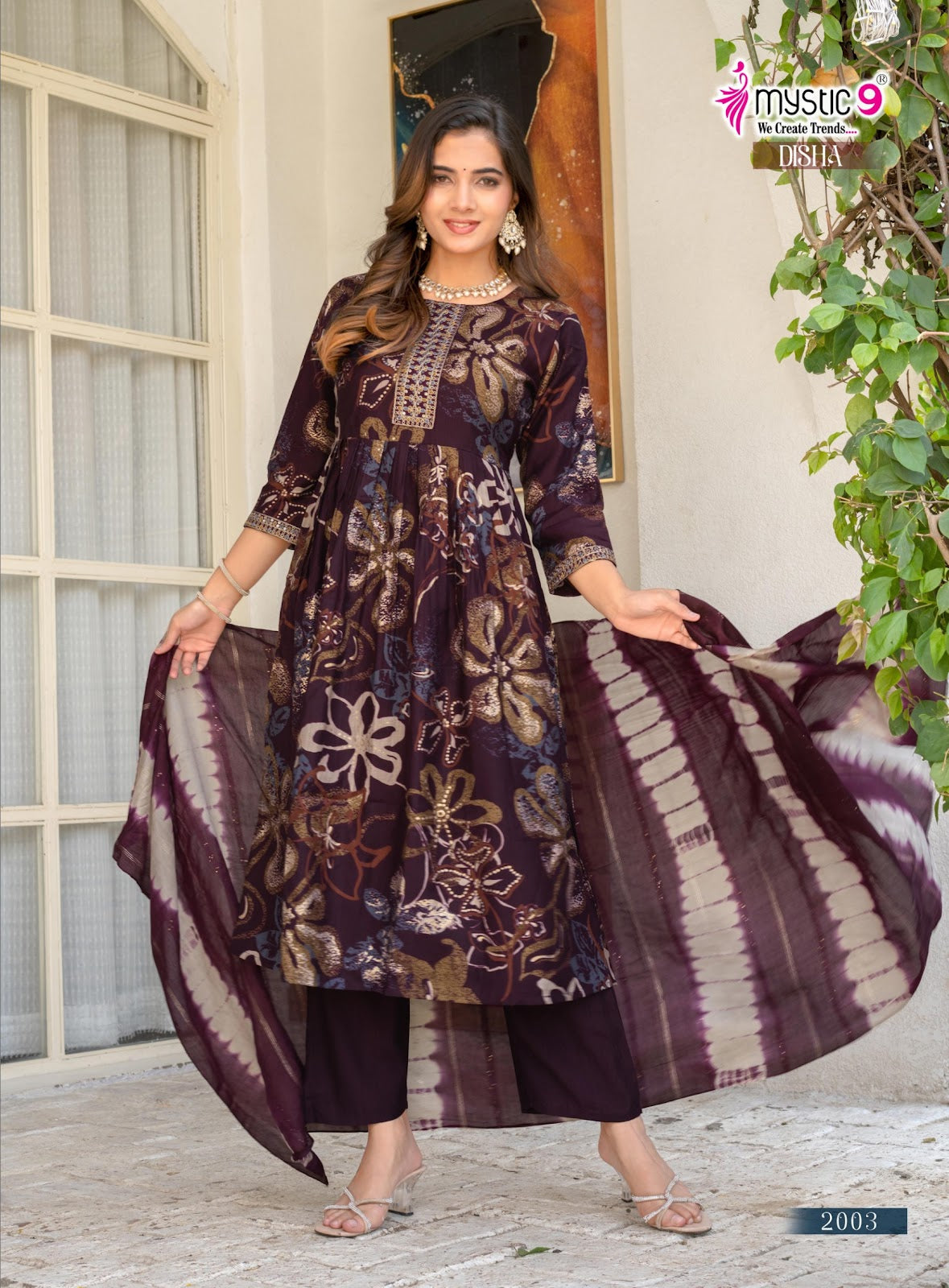 Disha Vol 2 Mystic 9 Vertican Readymade Anarkali Suits Exporter