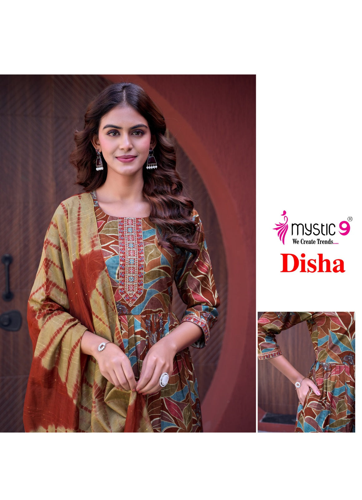 Disha Vol 3 Mystic 9 Vertican Readymade Anarkali Suits Supplier India