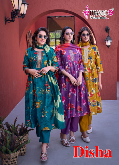 Disha Vol 3 Mystic 9 Vertican Readymade Anarkali Suits Supplier India