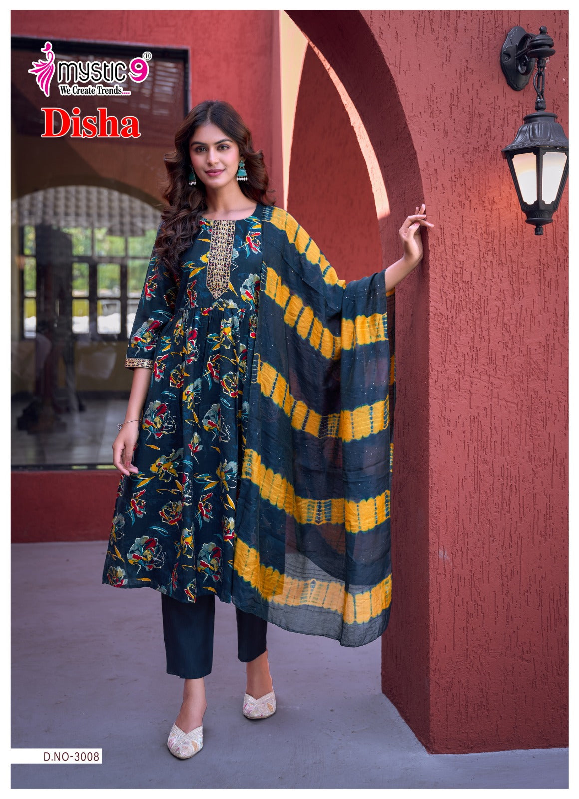 Disha Vol 3 Mystic 9 Vertican Readymade Anarkali Suits Supplier India